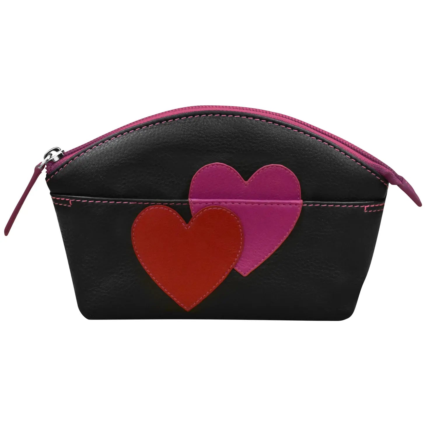 Double heart cosmetic case