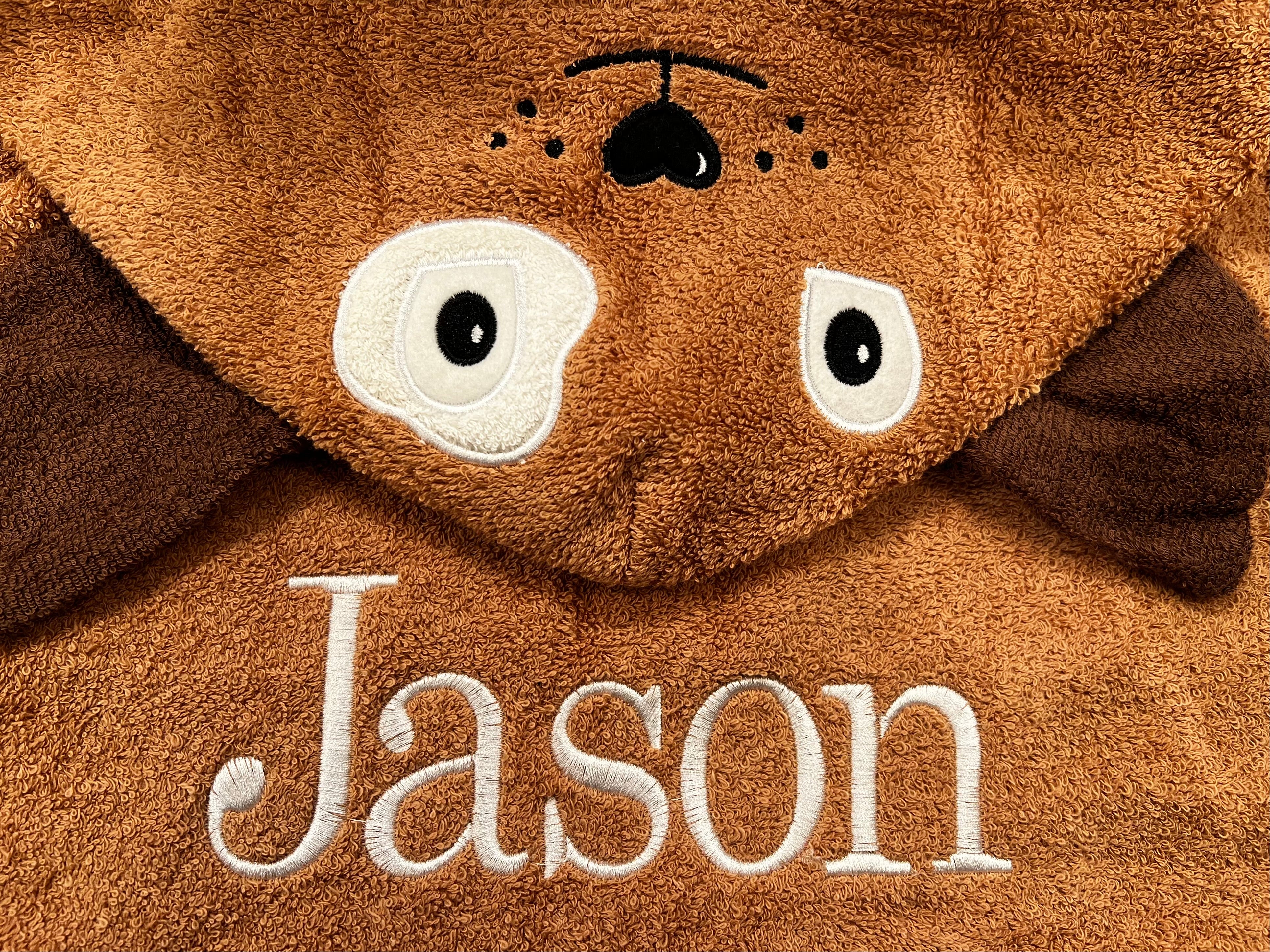 Personalized Hooded Towel- Dog