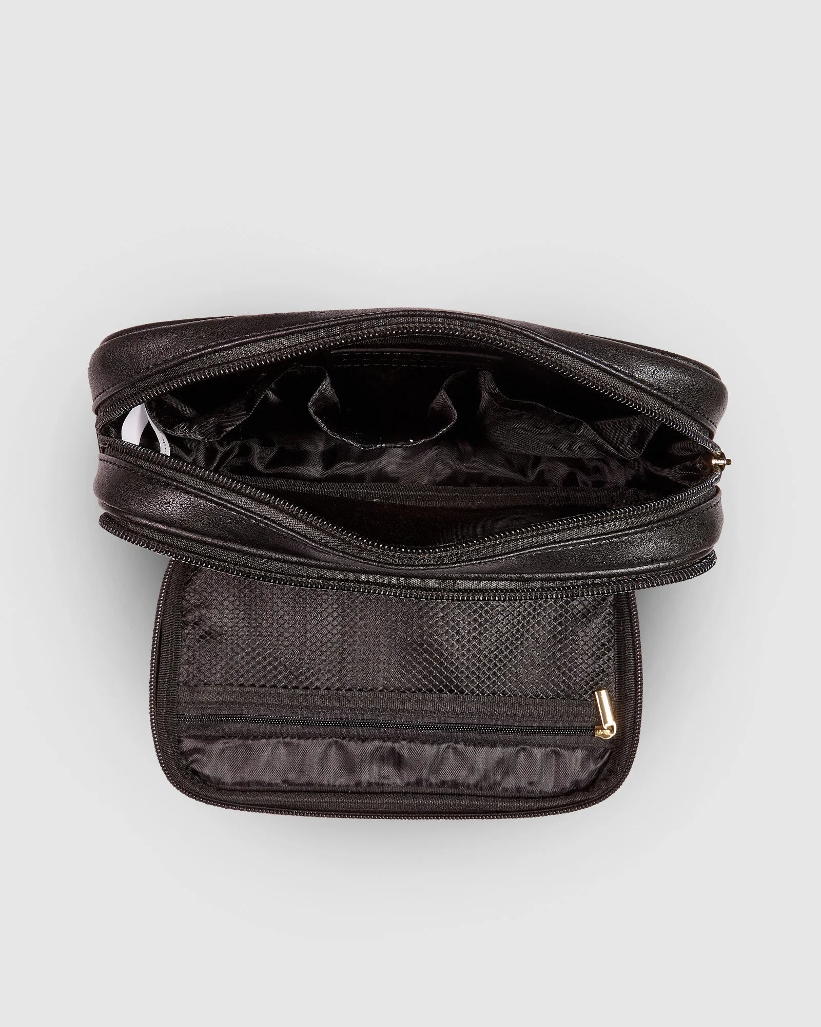 Quilted makeup case - black