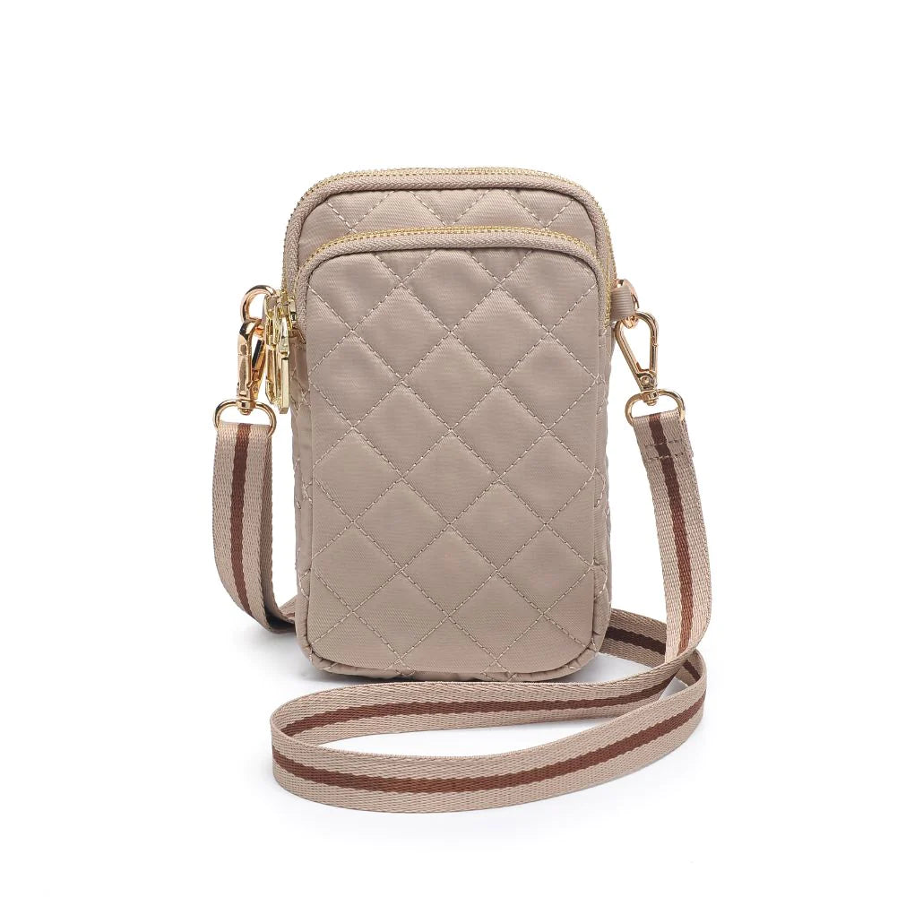 Sol and Selene nude quilted crossbody bag