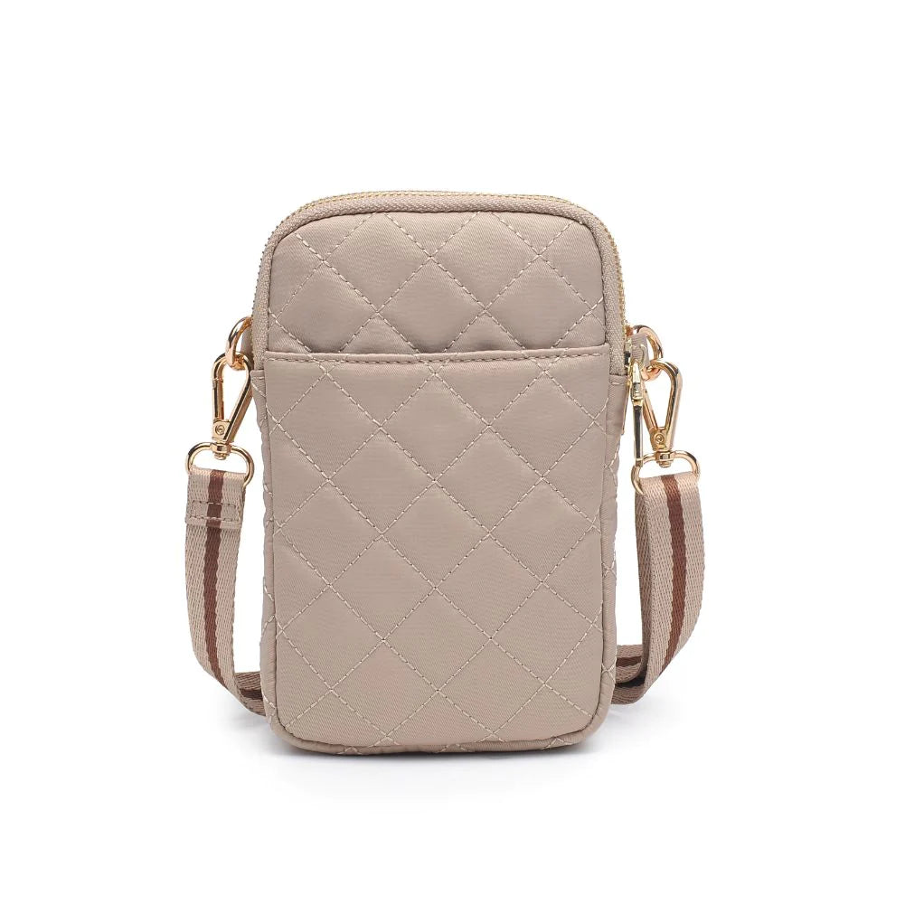 Sol and Selene nude quilted crossbody bag