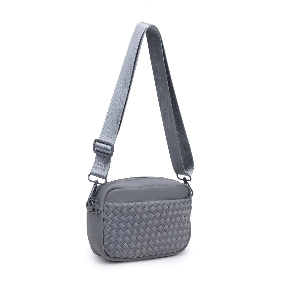 Sol and Selene grey inspiration woven neoprene crossbody