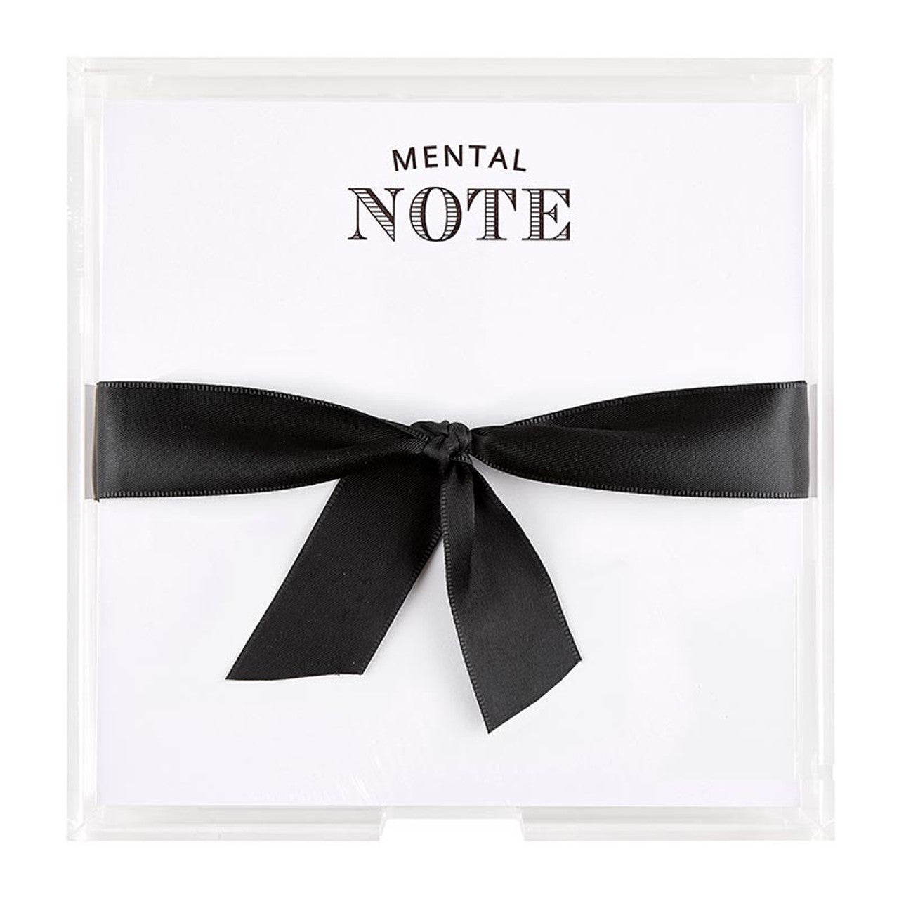 Square Notepaper in Acrylic Tray - Mental Note