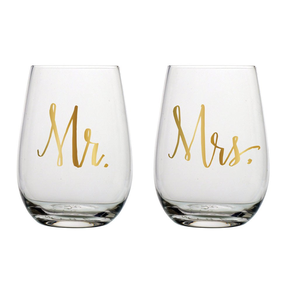 Wine Glass Set - Mr. and Mrs.