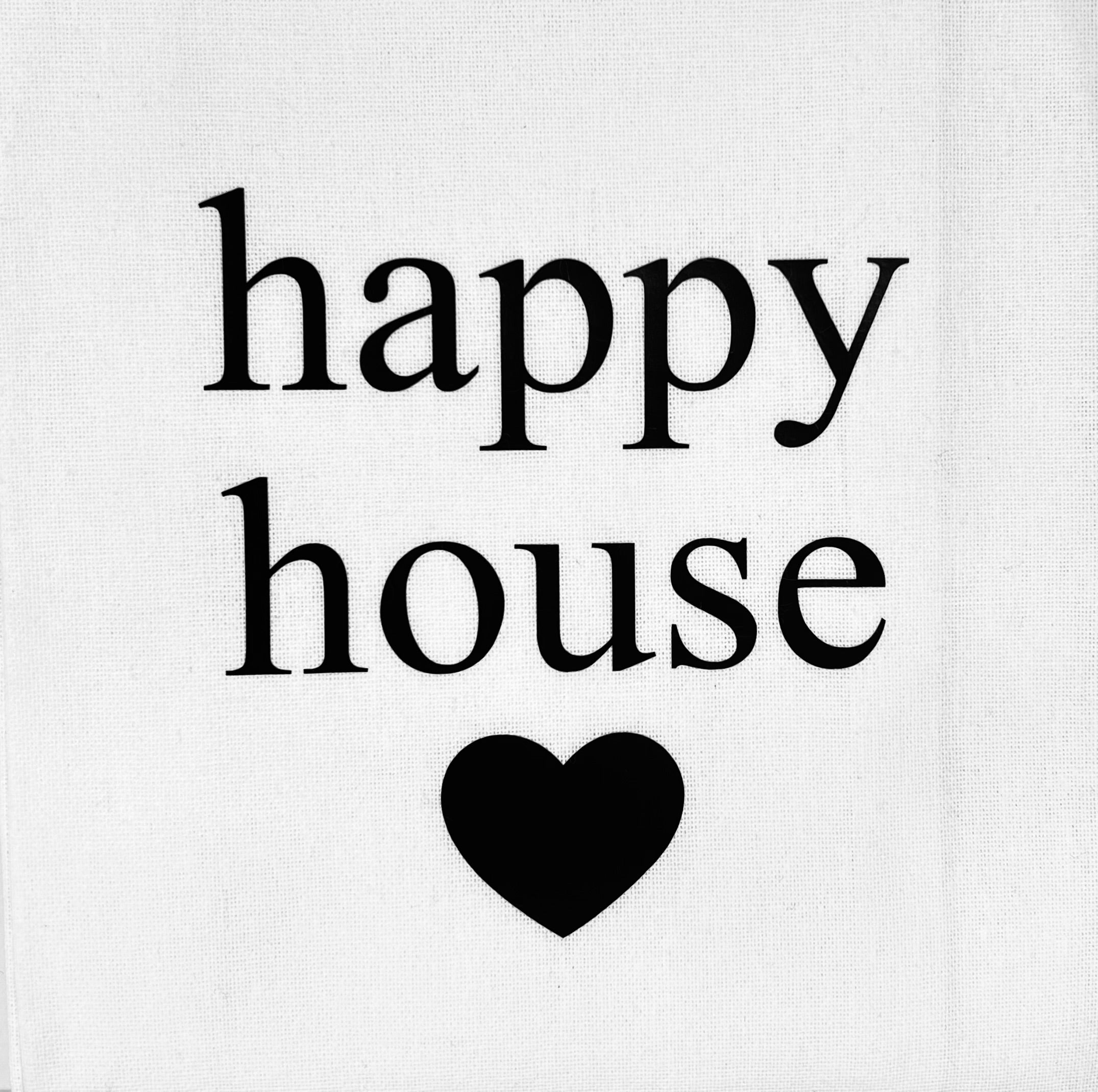 Happy house tea towel