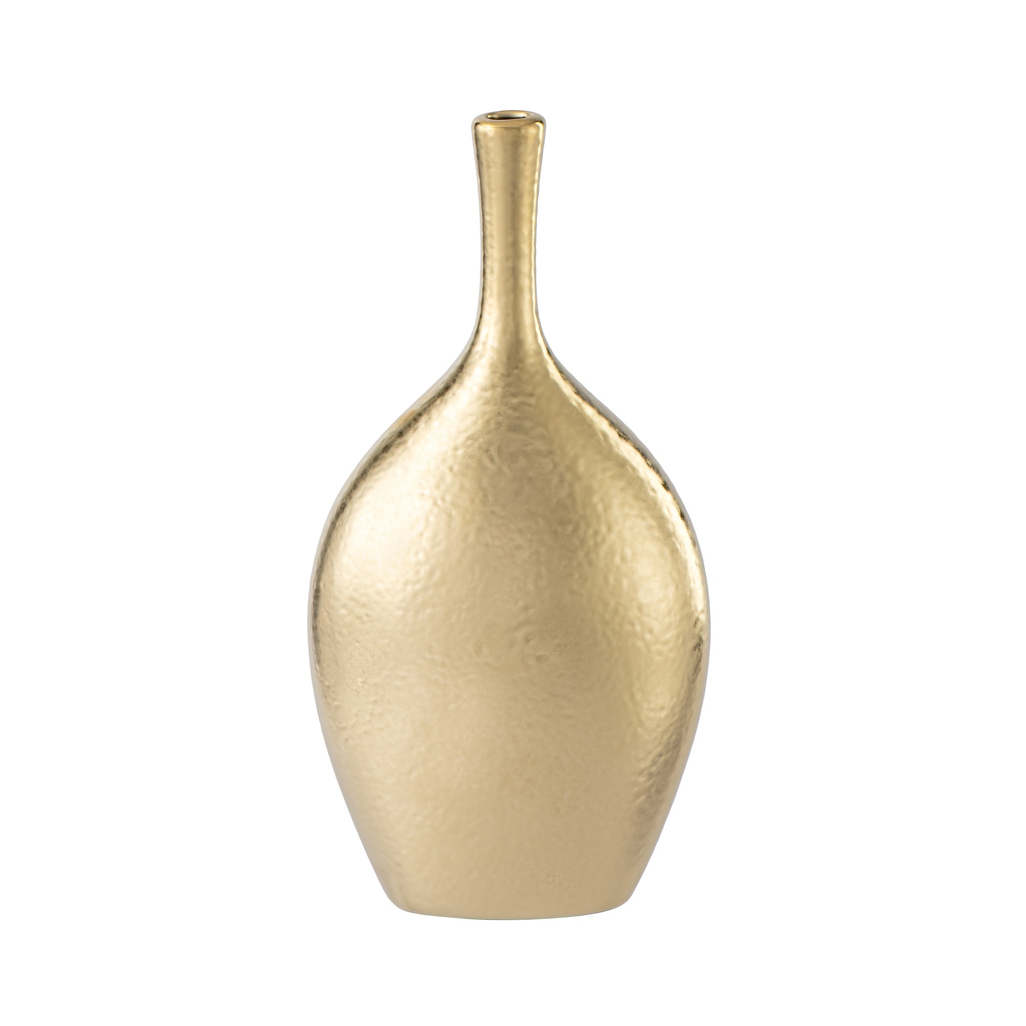 Gold Dimpled Ceramic vase - small