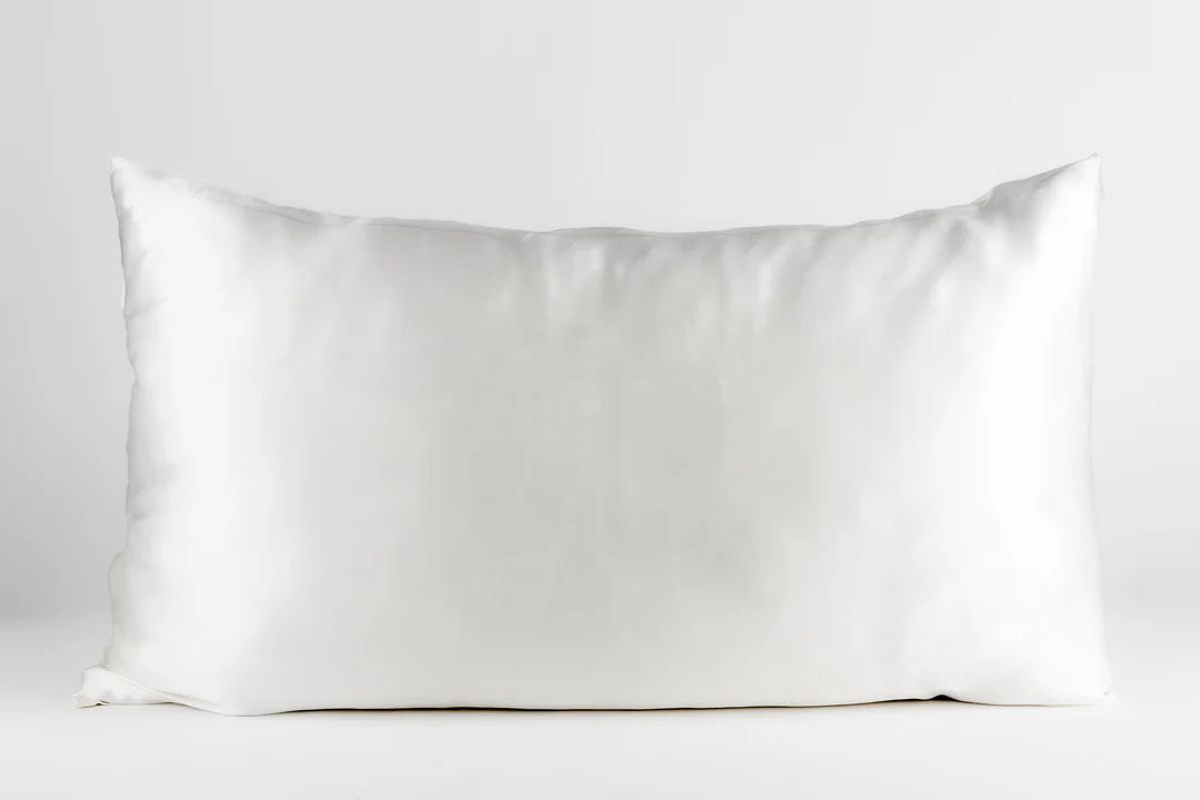 Lustrous Silk Pillowcase - Queen - White