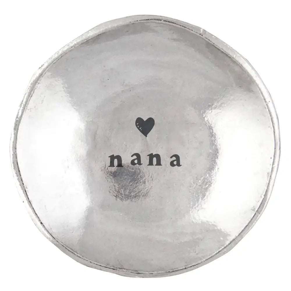 Metal Round Trinket Dish - Nana