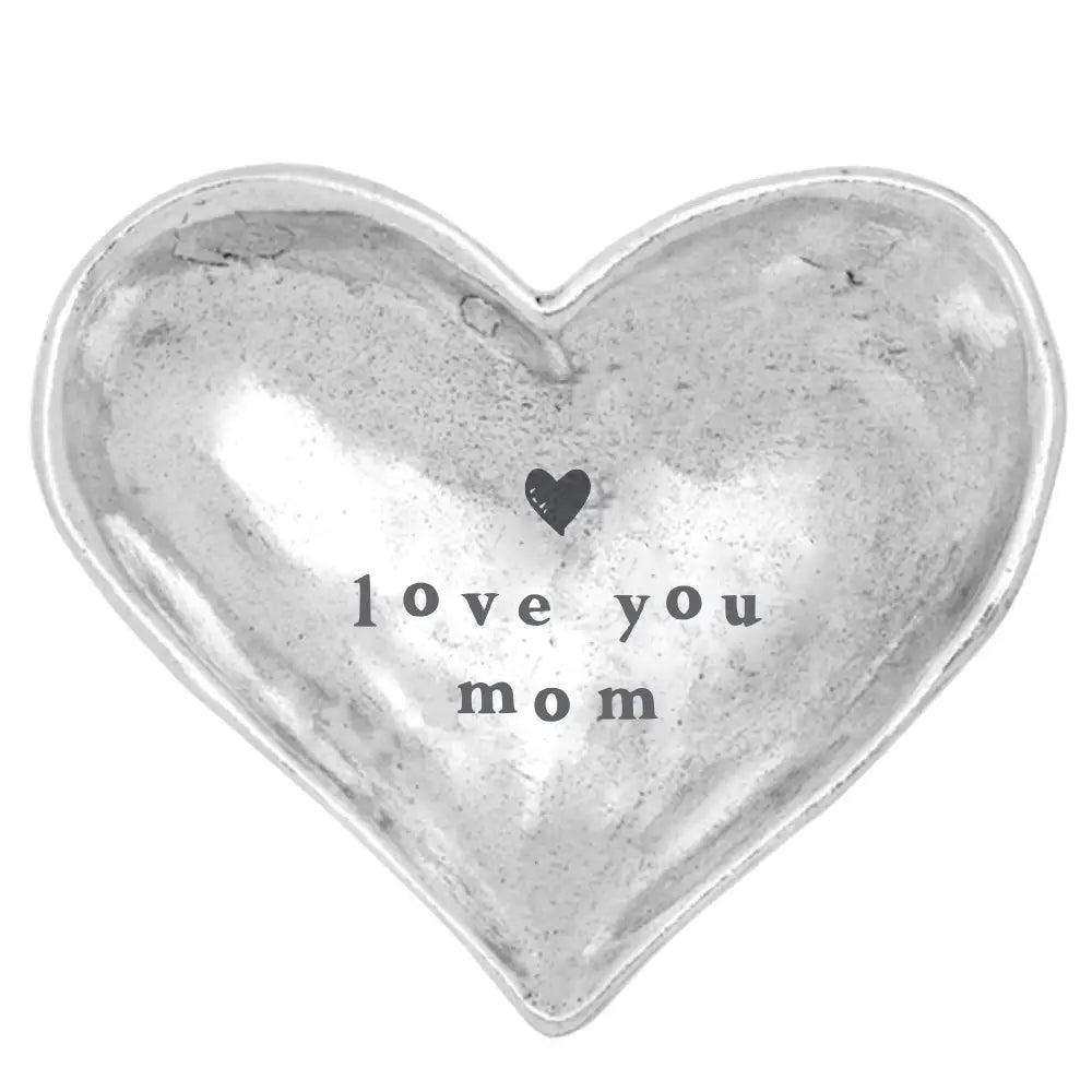 Metal Heart Trinket Dish - Mom