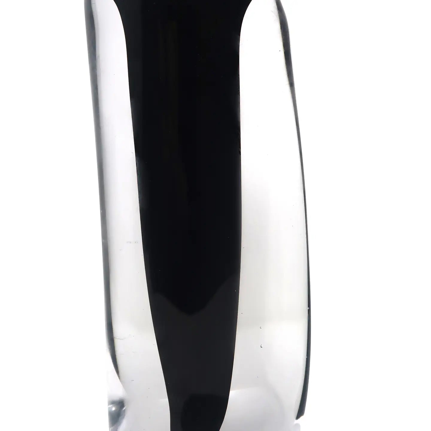 Glass Black Double Wall Vase