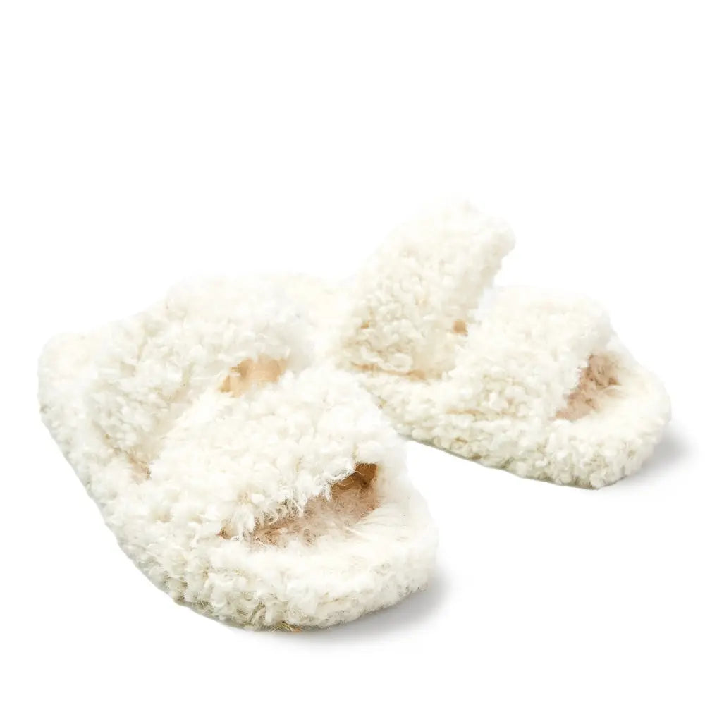 Sherpa Slippers - Cream