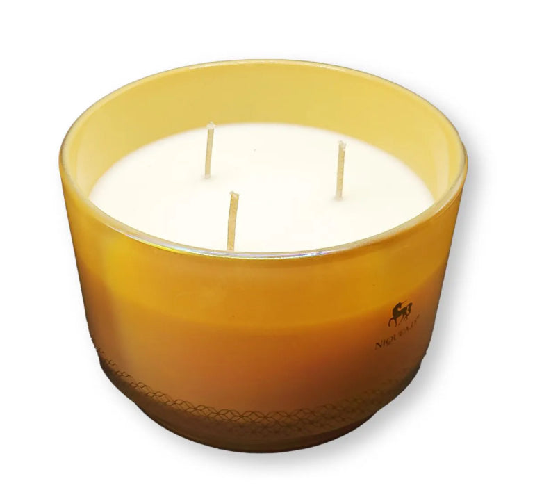 16oz Footed Dish Candle -  Lush Orchard