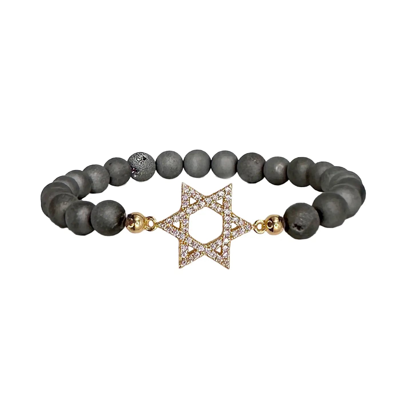 Grey Star of David bracelet