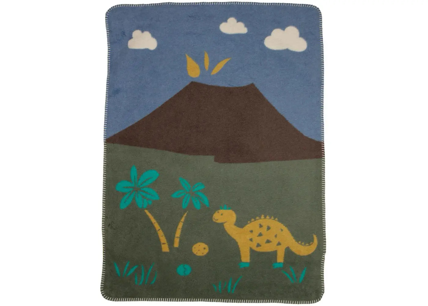 Personalized Mila Blanket Velour – Dino Volcano