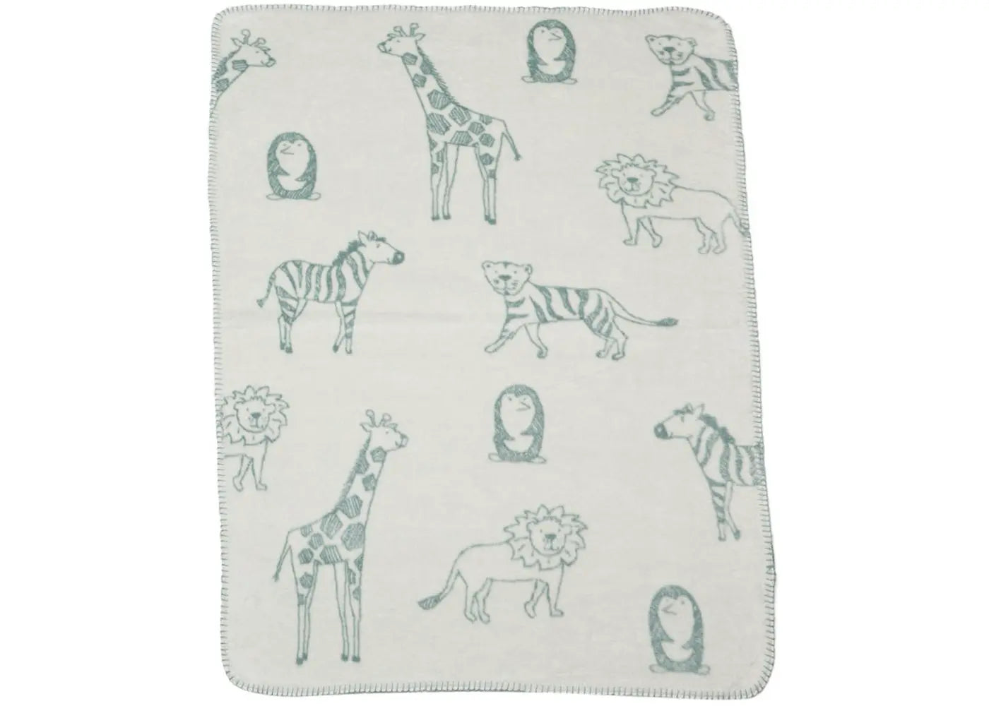 Personalized Blanket - In the Jungle, light Green