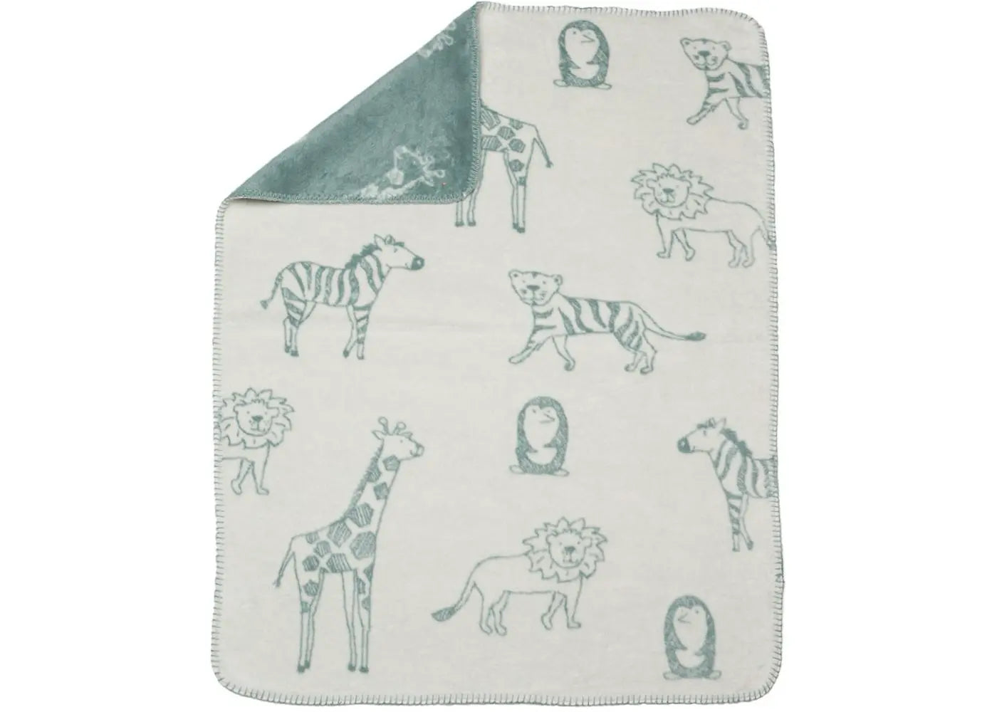 Personalized Blanket - In the Jungle, light Green