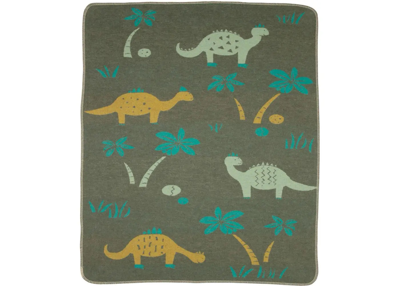 Personalized Juwel Blanket - Dinos, Green