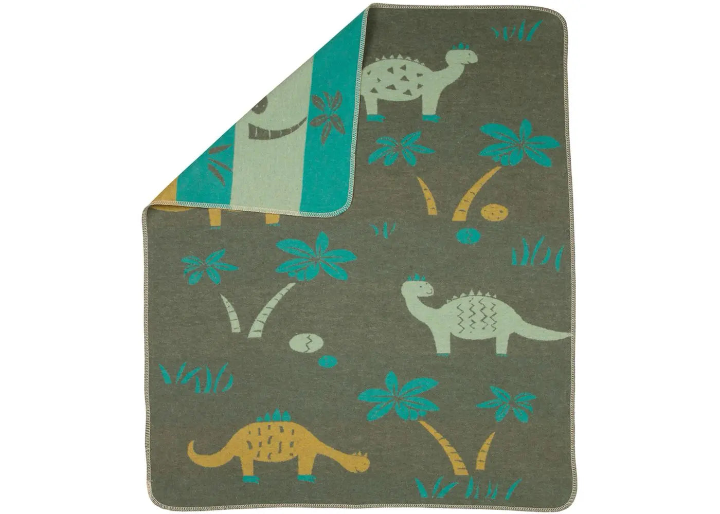 Personalized Juwel Blanket - Dinos, Green