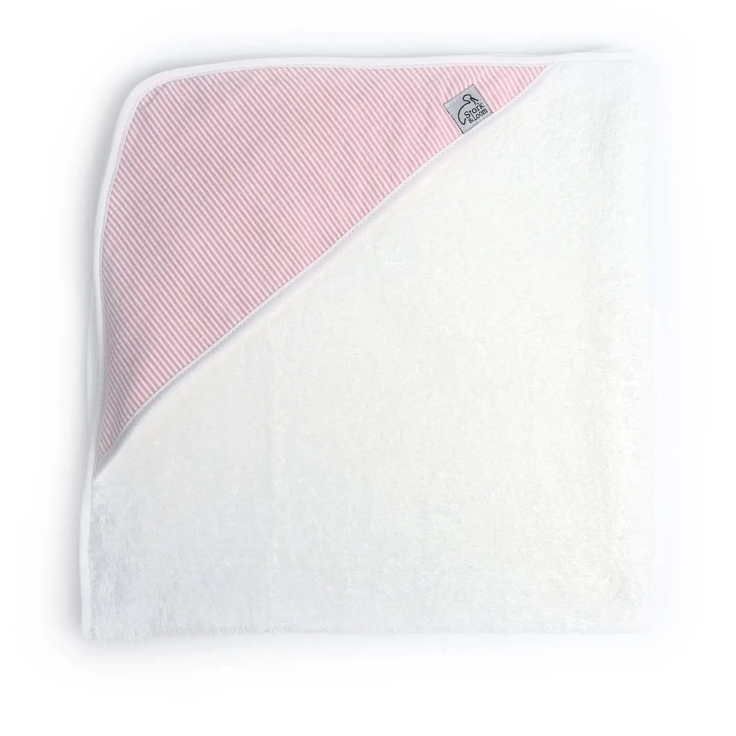 personalized Pink Seersucker Hooded baby Towel