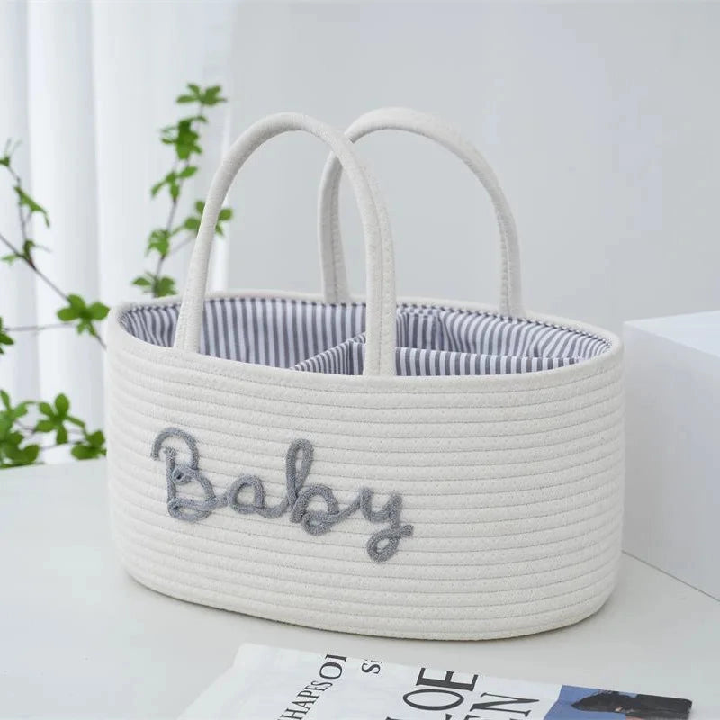 Cotton Rope Basket - White