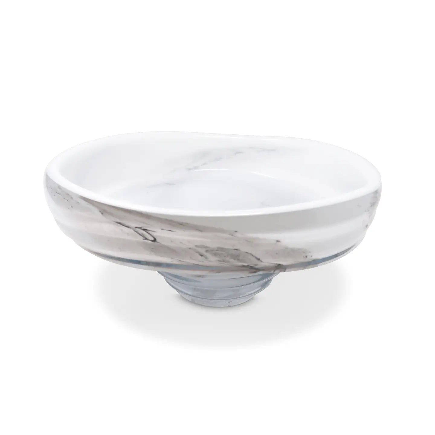 White Glass Centerpiece Bowl