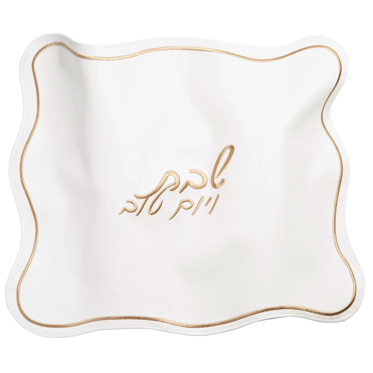 PU Leather Wavy Challah Cover Gold