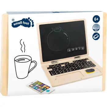 Wooden Laptop with Magnet Board