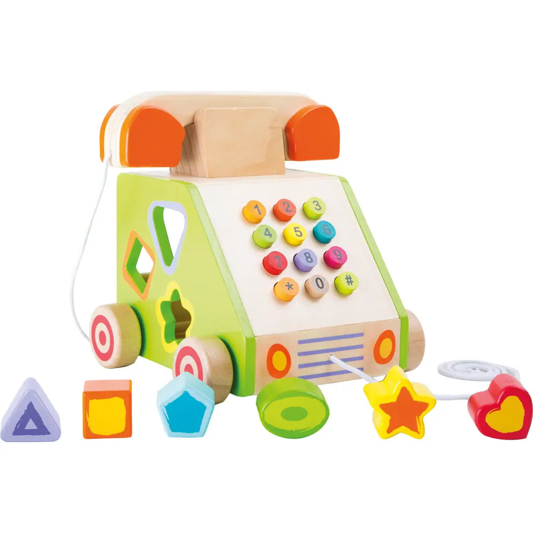 Wooden Toy Telephone Shape Sorter