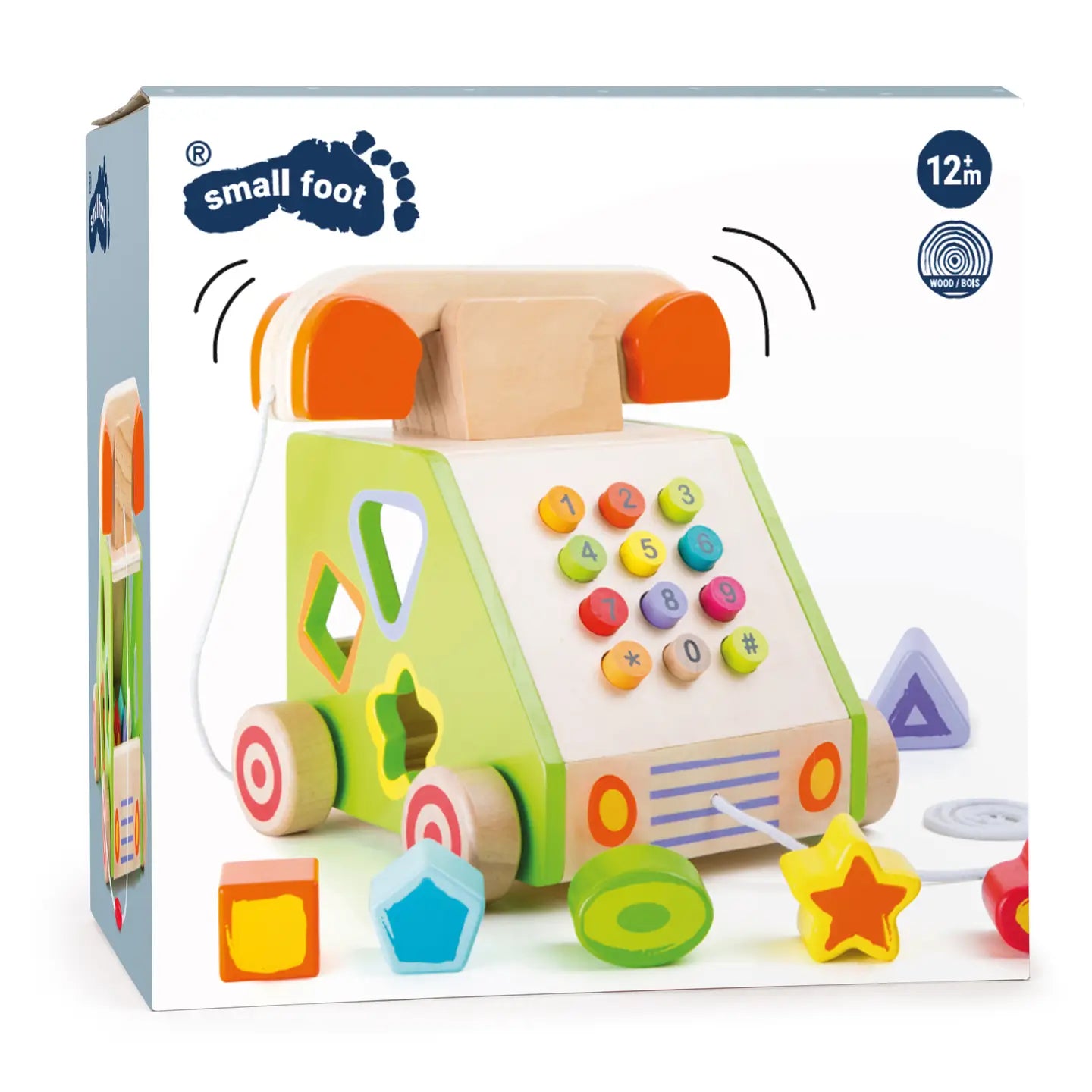 Wooden Toy Telephone Shape Sorter