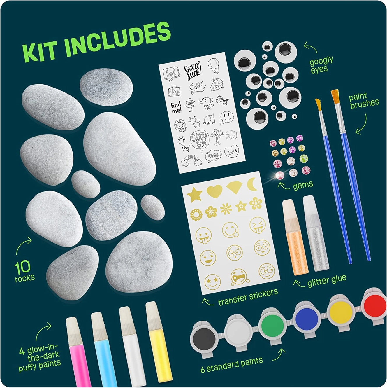 Glow in the Dark Rock Painting Kit