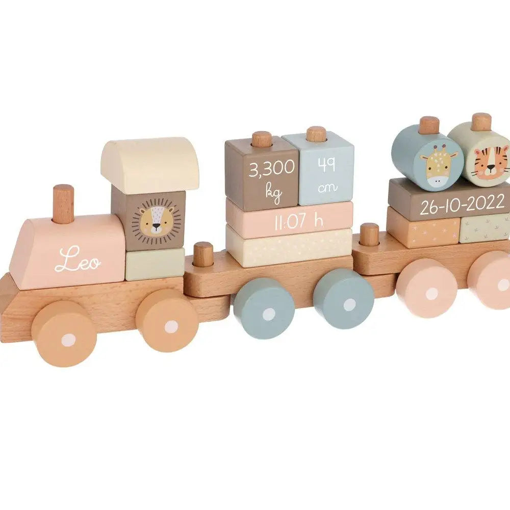 Personalized Pink Zoo Birth Train