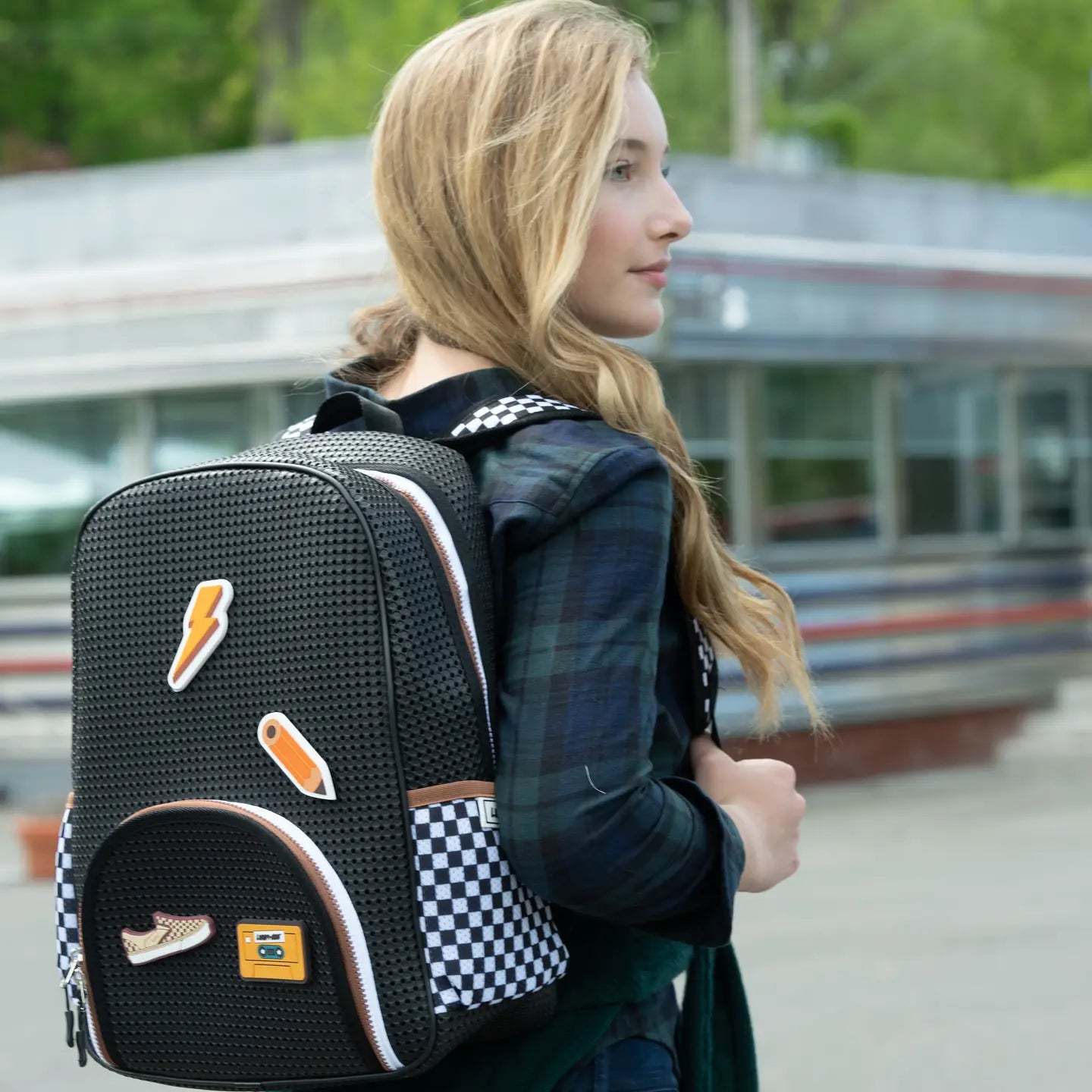 Starter XL backpack checkered black