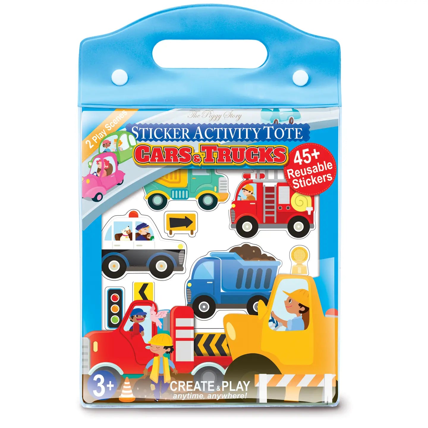 Cars & Trucks Reusable Sticker Activity Tote