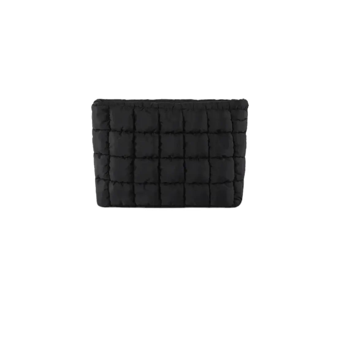 Quilted Cosmetic Bag - black