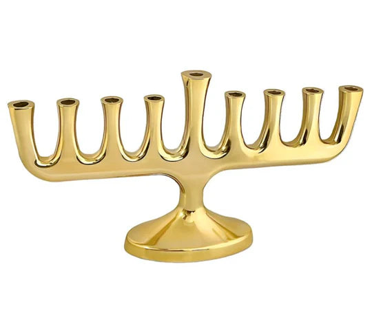 Gold Sleek Modern Menorah