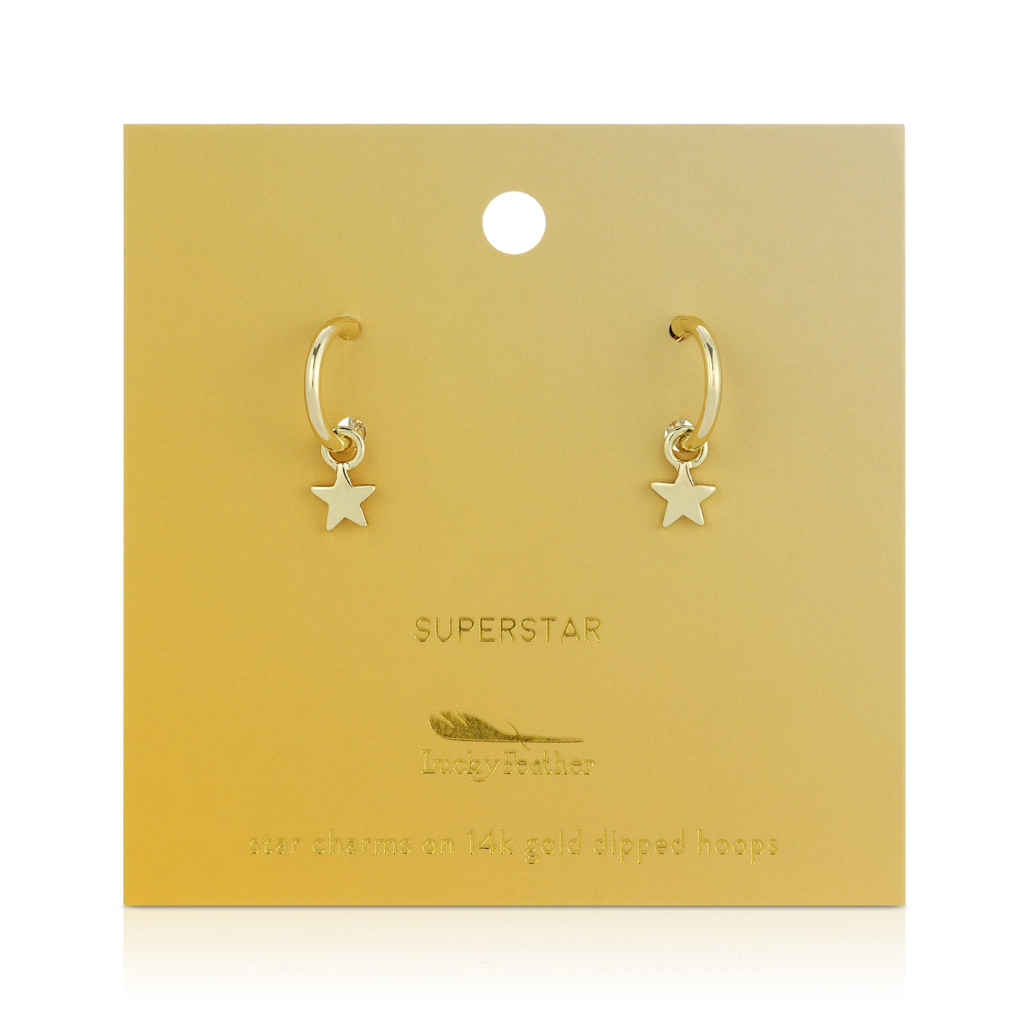 Superstar - Gold Star Hoop Earrings