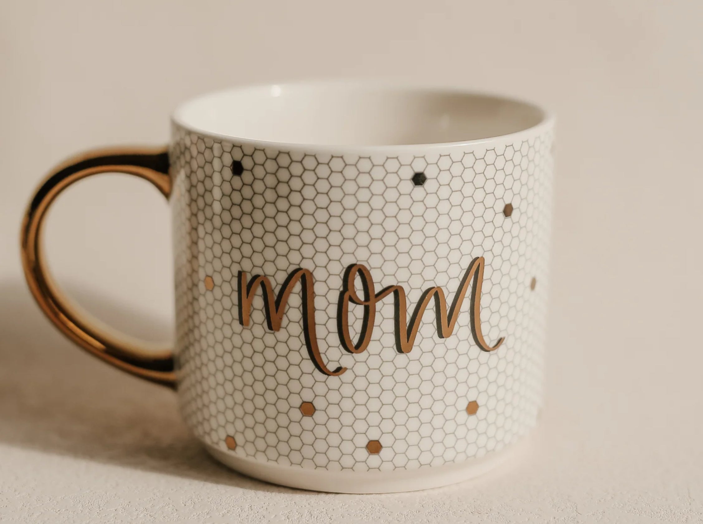 Mom Gold Tile Coffee Mug