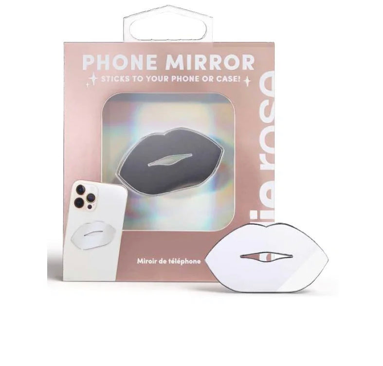 Stick-On Mirror Phone Decal - Lips