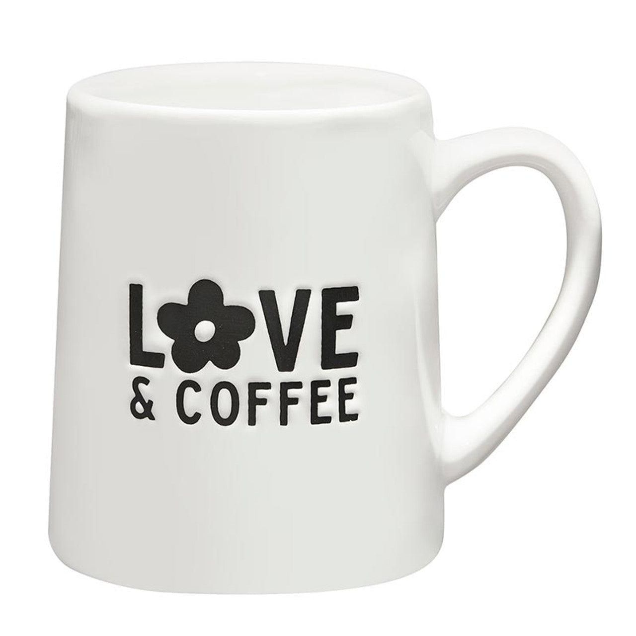 Love and Coffee Tapered Mug