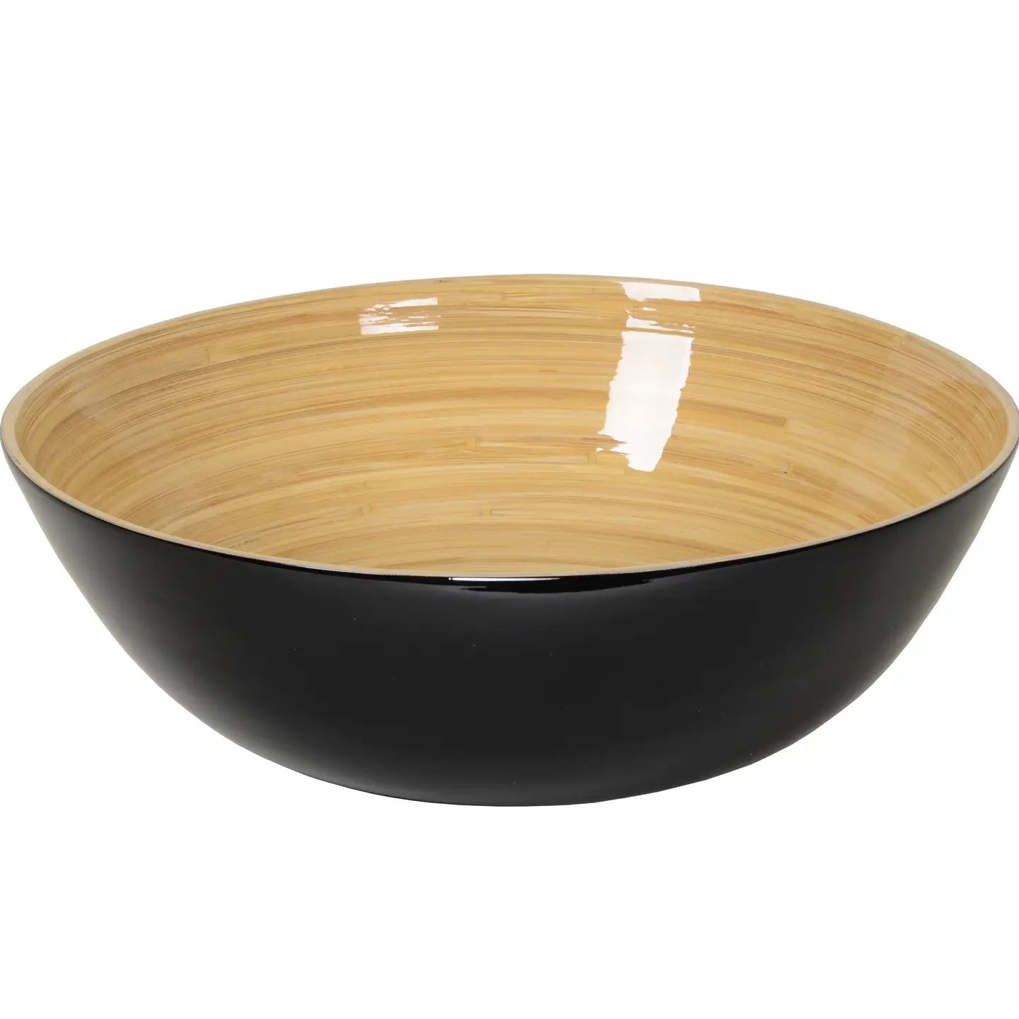 Bamboo Classic Bowl and Serving Set - Black