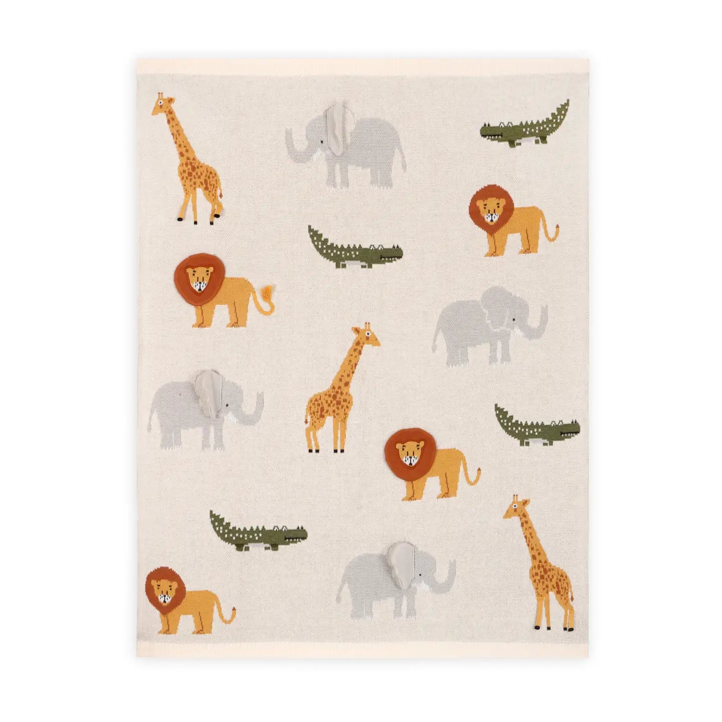 Personalized 3D Safari Organic Cotton Baby Blanket