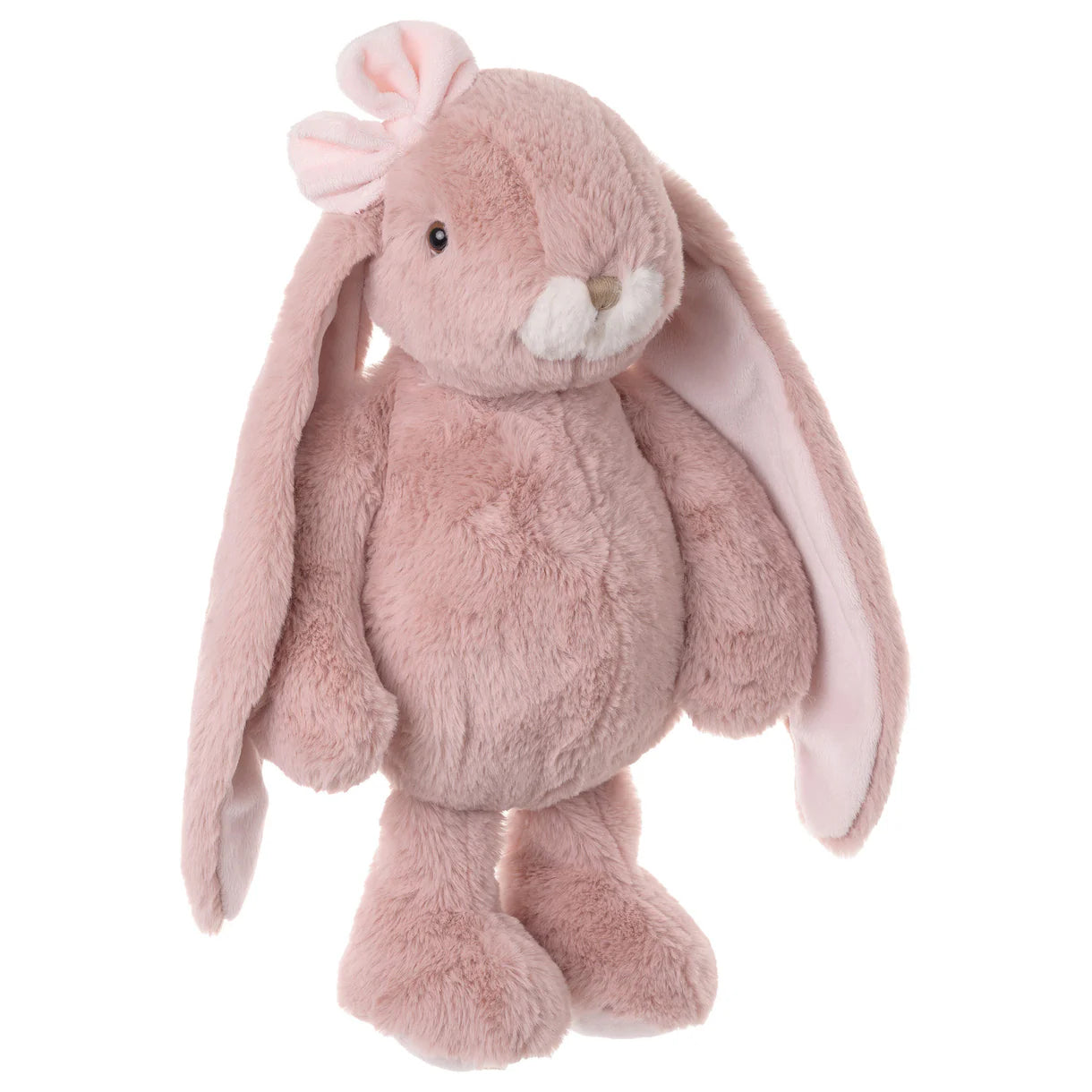 Large bunny with bow - antique pink