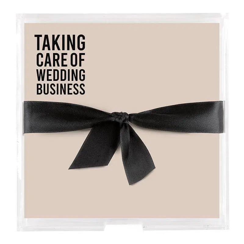 Square Acrylic Notepaper Tray - Wedding Business