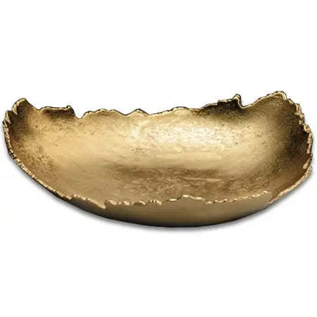 Gilded gold 3 point bowl