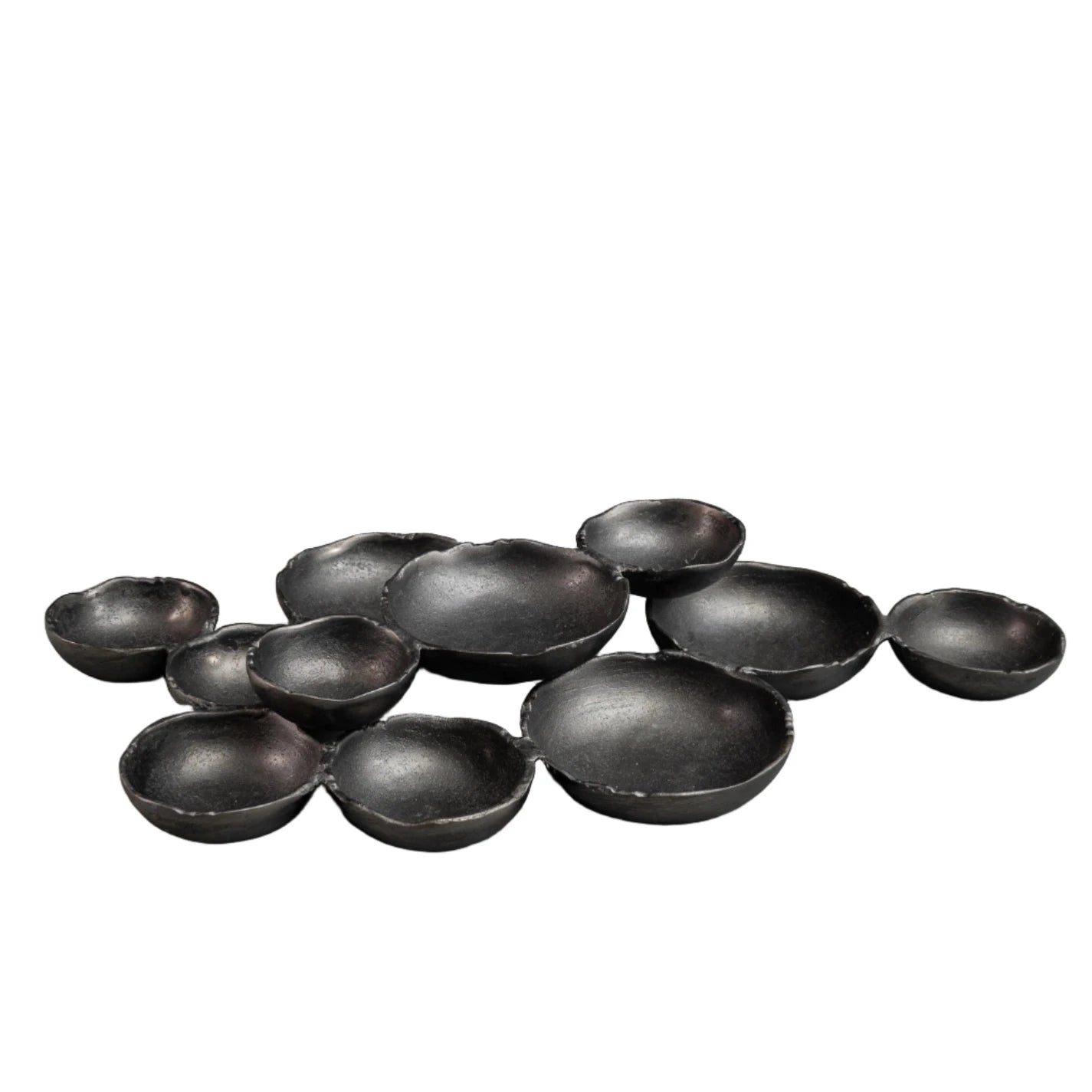 Black Aluminum 11-Bowl & Plate Clusters