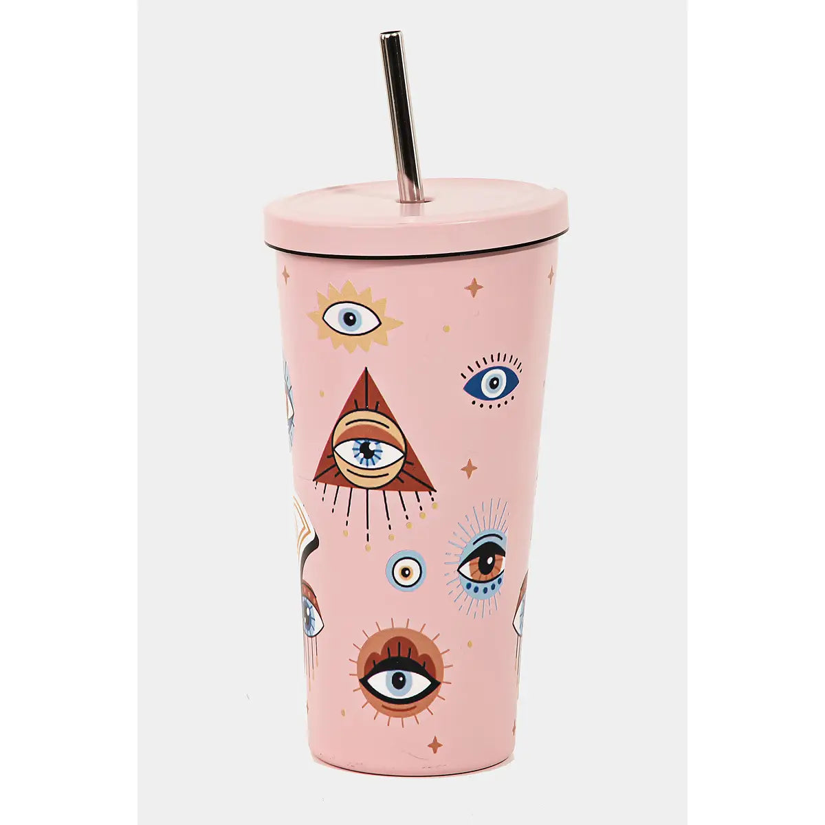 Hamsa Hand Evil eye tumbler - pink