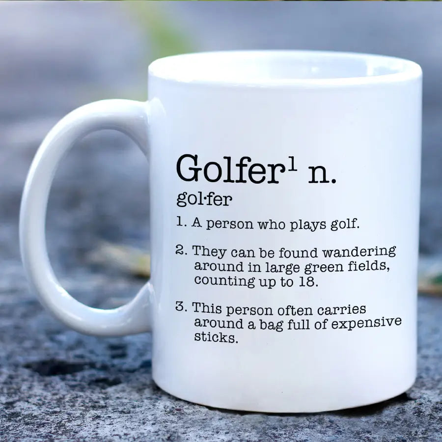 Golfer definition mug