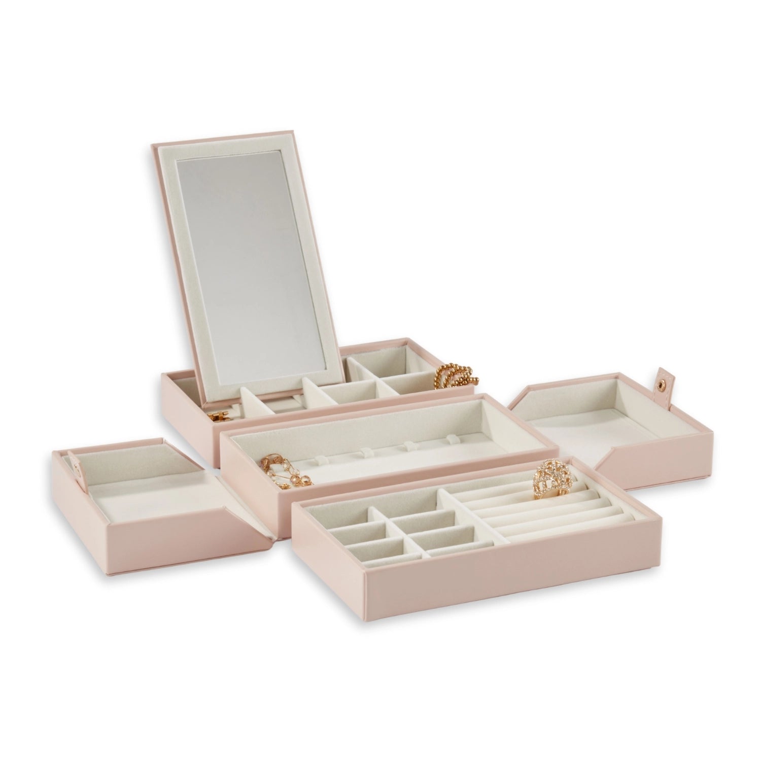 Personalized Jewelry Box-Multi-Level Pink