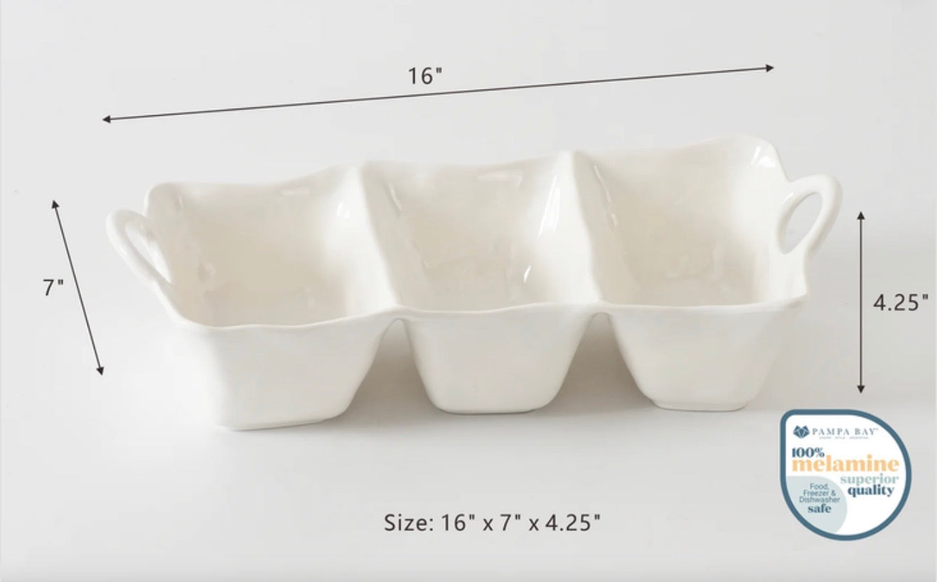 Pampa Bay ivy Melamine 3-section deep server