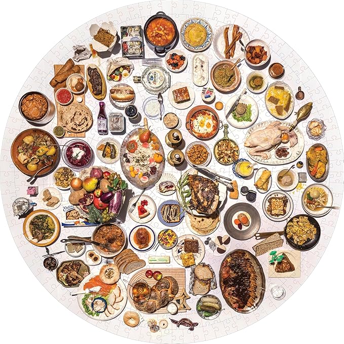 The 100 most Jewish foods: 500 piece circular puzzle
